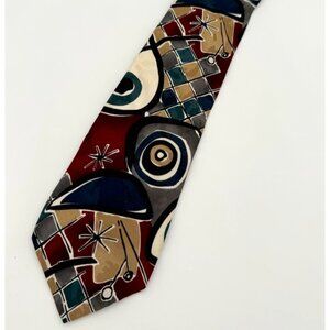 Vintage Men's Neck Tie HollyVogue California Ties, 100% Silk, Artistic Swirs